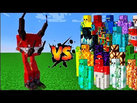 MUTANT STRIDER vs 100 DIFFERENT GOLEMS MINECRAFT