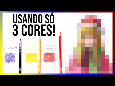 PINTEI UM DESENHO INTEIRO usando apenas 3 CORES + BRANCO + PRETO | DESAFIO DE DESENHO