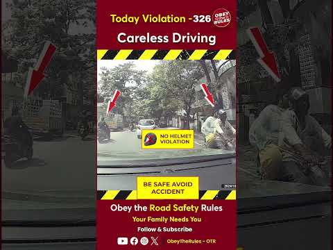 Today Violation 326 - Protect Your Ride with Helmet #otr #chennaitrafficpolice #obeytherules