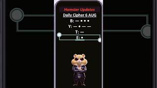 6 August 2024 Cipher Code 😀👌 #airdropupdates #hamsterkombat #ciphercodes #airdropupdates-f2n