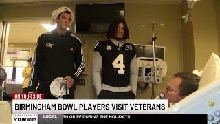 Birmingham Bowl players visit veterans