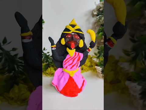 Ma kali idol making with clay #art #clayidol