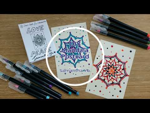 DIY Mandala Postcard Tutorial 手繪曼陀羅明信片 教學影片