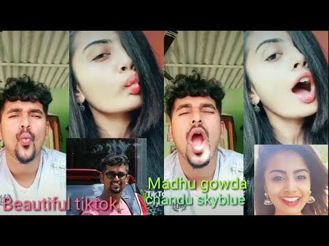 Cute and smiley Chandu Skyblue tiktok videos | tiktok girls dubsmash| #madhugowda#chanduskyblue