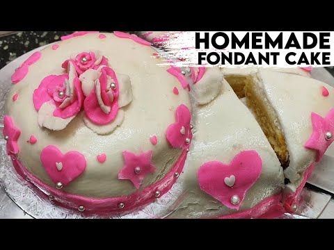 Homemade fondant cake recipe in tamil | Fondant cake recipe | Easy fondant cake without oven |