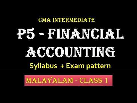 1.CMA Inter Financial Accounting Overview / syllabus and exam pattern in malayalam