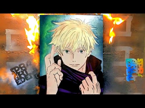 Satoru Gojo of JUJUTSU KAISEN by Spray Art Eden