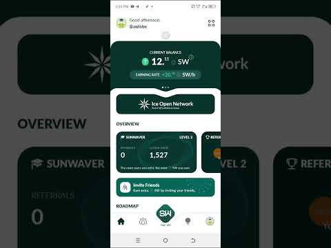 Breaking News The much wait Sunwaves Airdrop on Ice network is launched ...code : awinbe