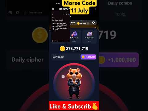 11 July Hamster MorseCode #morsecode #hamsterkombat #hamsterkombatdailycombo #hamsterkombattodaycode