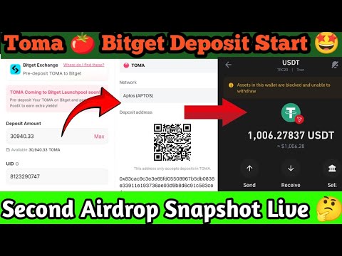 Tomarket Airdrop Pre-Deposit on Bitget Exchange | Toma Token Final Snapshot & Listing Details