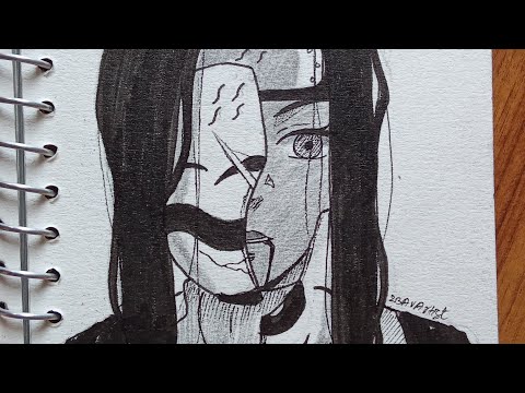 how to draw haku (from Naruto)|2ba vArtist (anime sketch)