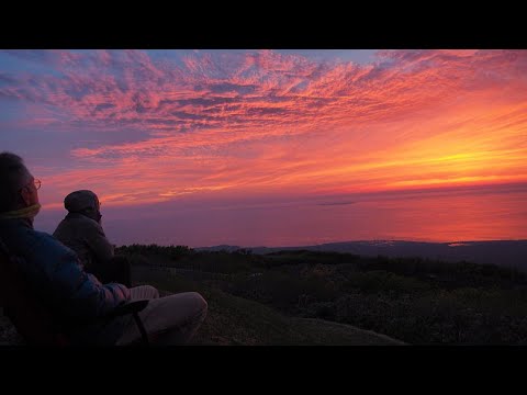 240515 A long run on the vast slopes of Ohama. And that night, we also enjoyed a spectacular sunset.