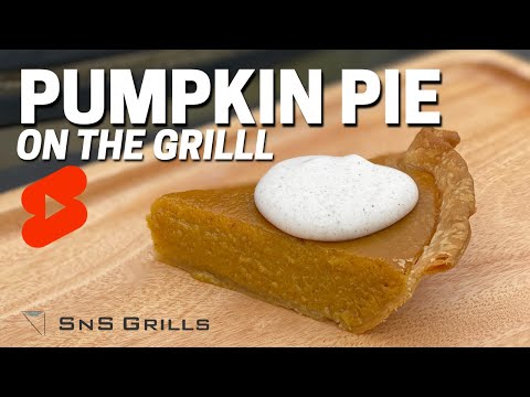 Smoked Pumpkin Pie on the Grill #shorts