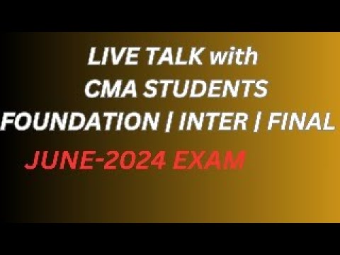 CMA STUDENTS #live #livestream #icmai #cma #icwai #livetalk #cmajobs #cmajob #campusplacement #yt