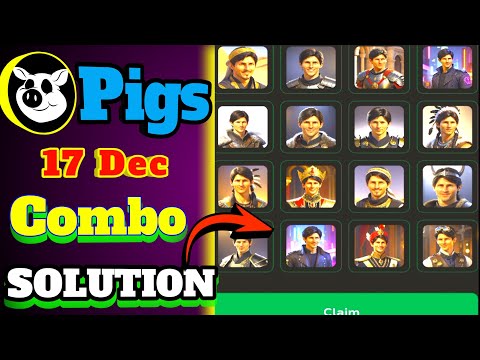 Pigs daily combo|pigs daily Combo card|Pigs task intelligent investment puzzle code|pigs house combo