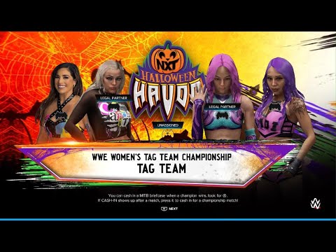 WWE 2K24 AWA Halloween Havoc: Requel and Liv Morgan vs Team Bestie