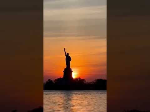 Sunset at Statue Of Liberty 💝 Newyork, USA !!!