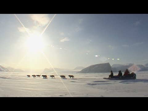 Dusk on the dogsled towards to Qikiqtarjuaq - Nanoq 2007 expedition