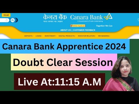 Canara Bank apprentice 2024| Doubt Session Reagarding Joining,Application Form | Canara bank|