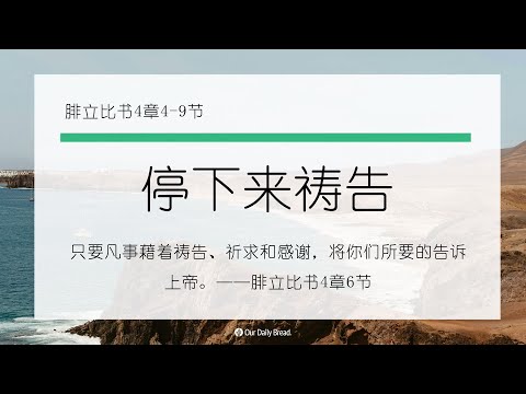 10月29日《灵命日粮》文章视频-停下来祷告