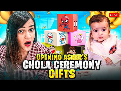 Opening ASHER'S Chola Ceremony GIFTS || GOLD, Cars, & TOYS