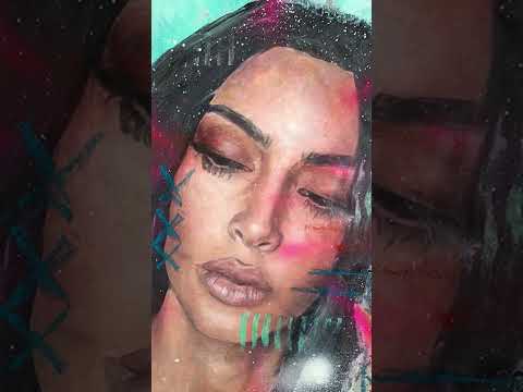 Kim K Oil Painting OVER Pete Davidson