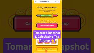 Tomarket Last Snapshot 📸 | Calculating Airdrop Allocation |Tomarket New Update #shorts #toma #mexc