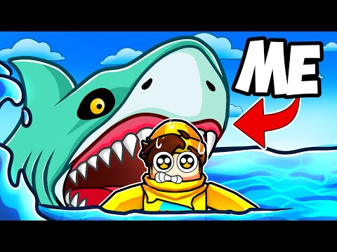 We Unlocked The BIGGEST SHARK EVER In Roblox Shark Bite....