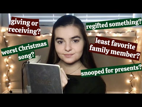 ASMR Asking You Extremely Personal Questions Christmas Edition! | QUIZMAS Day 1