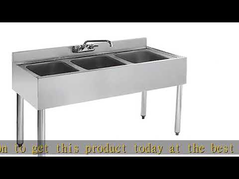 Stainless Steel Three Compartment Under Bar Sink 36 x 18.5