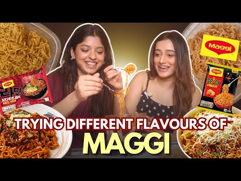 Testing 5 *NEW* Maggi Flavours in India! ft @Trendelitee 😍😋 | Aashi Adani