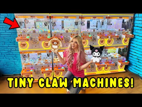 $20 JAPANESE MINI CLAW MACHINE CHALLENGE! (*SO MANY CLAW MACHINES!*)