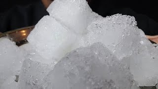 SLUSHY ICE CUBES | #iceeating #asmr #asmrice