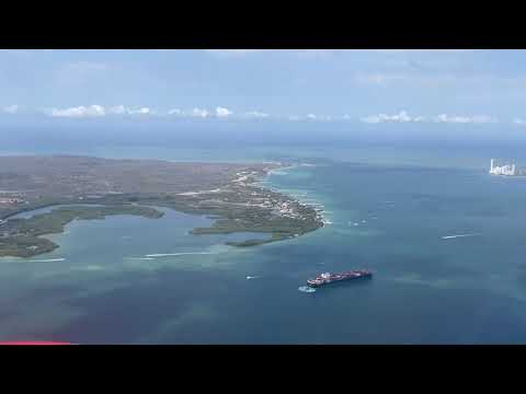 Landung Anflug Cartagena de Indias Columbien Airbus A320 - Karibik Küste - Inseln