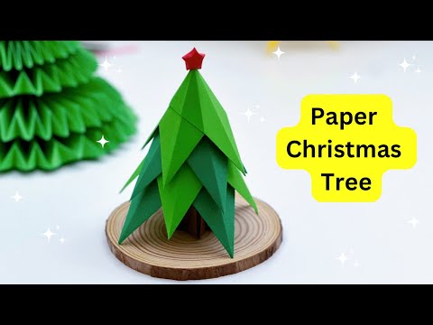 Paper Table Top Christmas Tree / 3D Paper Christmas Tree / Christmas Decoration Ideas / Paper Craft