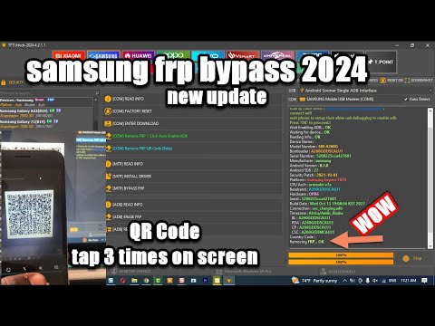 [New] Samsung frp bypass 2024 | scan qr code | tft unlock Tool  Tap 3 times screen