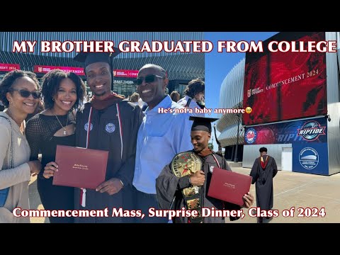 VLOG: My Brother Graduated from College| Class of 2024, Commencement Mass, Surprise Dinner🎓