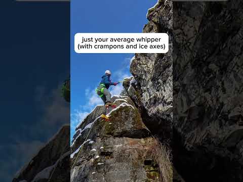 Even a top rope #whip can get the heart pumping! #mixedclimbing #iceclimbing #drytooling #whipper