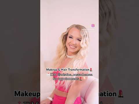 Makeup & Hair Transformation |Cristina Costache MUA #shortsviral #shortsmakeup #pinkmakeup