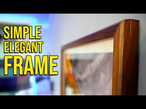 Simple, sturdy picture frame with splined corner miters