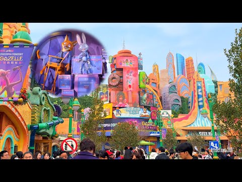 NEW! Zootopia Themed Land | Dark Ride & Land Tour | Shanghai Disneyland 2024