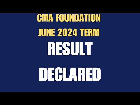 CMA Foundation Result June 2024 Declared CMA Result June 2024 Declared #cmaresult #livestream #live