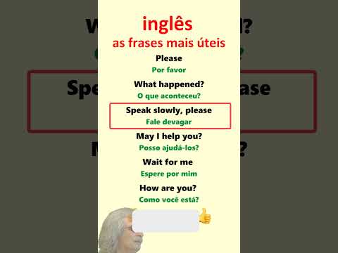 Inglês. Aprenda frases mais úteis em inglês para principiantes!