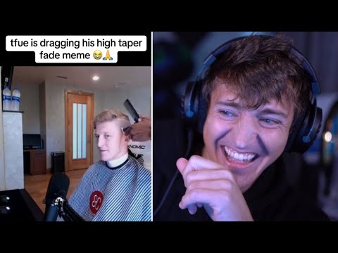 Ninja Reacts To Tfue Dragging The High Taper Fade Meme