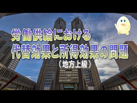 ミクロ経済学・労働供給における代替効果と所得効果に関する問題（地方上級）※説明欄に代替効果について補足説明ありーHandout