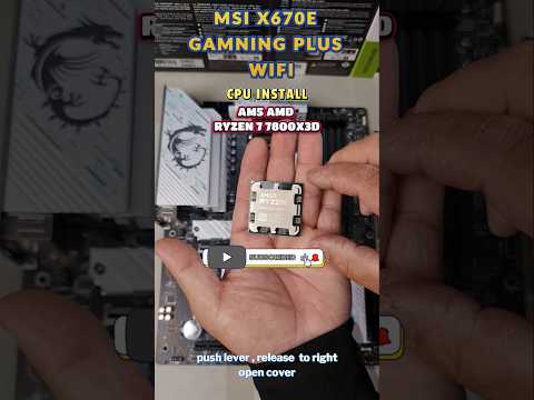 msi x670e gaming plus wifii motherboard prep install cpu ram and m.2 ssd #cpu #ram #computerhardware