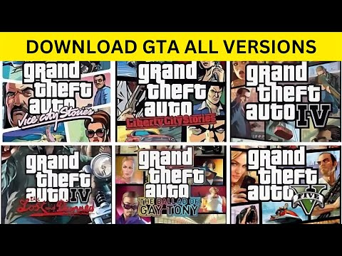 How to Download GTA V , GTA IV , GTA Vice City , GTA San Andreas | Quick Tutorial