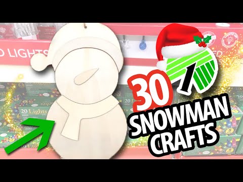 *30* BEST $1 Dollar Tree SNOWMAN Christmas DIYs!