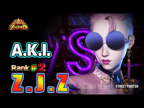 SF6 🔥 ZJZ (A.K.I. #2Rank)  World Dangerous A.K.i.  !🔥Best Ranked Match🔥Sf6 DLC Replays🔥