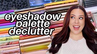 OVERDUE EYESHADOW PALETTE DECLUTTER 👋 (getting rid of HALF of my collection!)